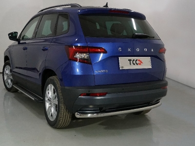Защита заднего бампера 60 мм ТСС для Skoda Karoq 2020-2021
