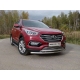 Защита передняя двойная 60-50 мм ТСС для Hyundai Santa Fe 2015-2018