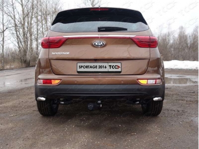 Защита задняя уголки 42 мм ТСС для Kia Sportage 2016-2018