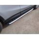 Пороги алюминиевые ТСС с накладкой для Mazda CX-5 2015-2021