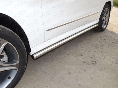 Пороги труба 60 мм ТСС для Mercedes-Benz GLK 2008-2015