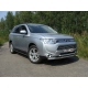 Накладка решётки радиатора верхняя 12 мм ТСС для Mitsubishi Outlander 2012-2014