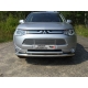 Накладка решётки радиатора верхняя 12 мм ТСС для Mitsubishi Outlander 2012-2014