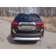 Защита заднего бампера овальная 75х42 мм ТСС для Mitsubishi Outlander 2015-2018