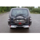 Защита задняя двойные уголки 76-42 мм ТСС для Mitsubishi Pajero 4 2011-2014