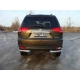 Защита задняя двойные уголки 76-42 мм ТСС для Mitsubishi Pajero Sport 2013-2016