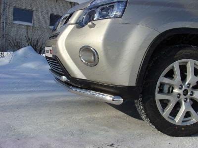 Накладка решётки радиатора верхняя 12 мм ТСС для Nissan X-Trail 2011-2015
