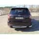 Защита задняя овальные уголки 75х42 мм ТСС для Subaru Forester SJ 2013-2016