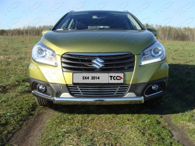 Накладка решётки радиатора 12 мм ТСС для Suzuki SX4 New 2013-2021