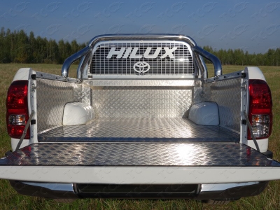 Защита кузова пикапа и заднего стекла 76 мм ТСС для Toyota Hilux 2015-2021