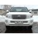 Защита передняя двойная 76-75 мм ТСС для Toyota Land Cruiser 200 2012-2015