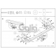 Фаркоп оцинкованный Galia шар A для Peugeot 307 2001-2008