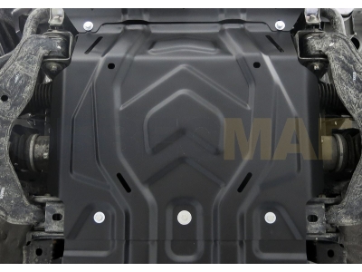 Защита картера Автоброня для 2,4D/2,4D H.P./3,0 сталь 2 мм для Mitsubishi L200/Pajero Sport/Fiat Fullback 2015-2020