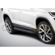 Пороги алюминиевые Rival Black для Skoda Kodiaq 2017-2021