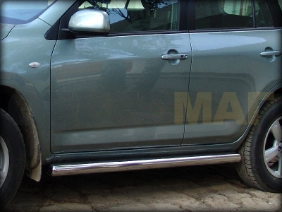Пороги труба 76 мм Технотек для Toyota RAV-4 2010-2013