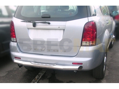 Защита заднего бампера 76 мм для Ssang Yong Rexton 2002-2008