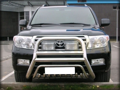 Кенгурин передний 76-60 мм с защитой картера для Toyota Land Cruiser 200 2012-2013