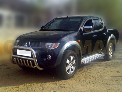 Кенгурин 76 мм с защитой картера 43 мм для Mitsubishi L-200 2014-2015