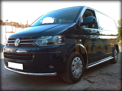 Пороги труба 60 мм Технотек для Volkswagen T5 2009-2015