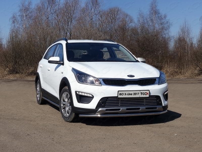Решетка радиатора нижняя 12 мм ТСС для Kia Rio X-line 2017-2020
