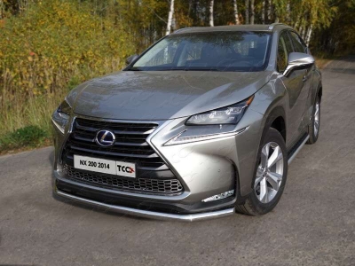 Защита переднего бампера 60 мм ТСС для Lexus NX-200 2014-2017