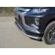 Защита переднего бампера волна 76 мм ТСС для Mitsubishi L200 2019-2021