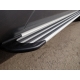 Пороги алюминиевые Slim Line Silver ТСС для Infiniti JX35 2012-2014