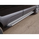 Пороги алюминиевые Slim Line Silver ТСС для Infiniti JX35 2012-2014