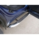 Пороги труба овальная с накладками гнутые 75х42 мм ТСС для Subaru Forester 2016-2018