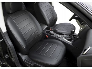 Чехлы Rival экокожа черные Строчка на спинку 40/60 на Comfort для Ford Focus 2 № SC.1803.1