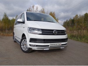 Защита переднего бампера с ДХО 60 мм для Volkswagen Transporter T6 № VWTRANS17-03