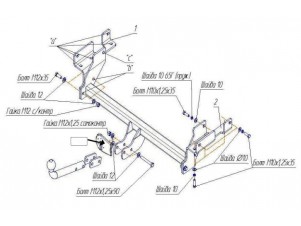 Фаркоп Bosal на Mitsubishi Outlander № 4152-A