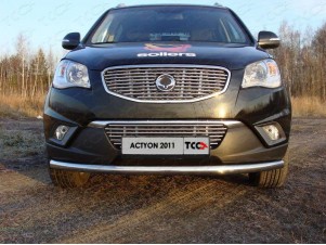 Защита переднего бампера 60 мм для SsangYong Actyon № SSANACT11-08