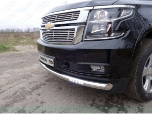 Защита переднего бампера с ДХО 76 мм для Chevrolet Tahoe № CHEVTAH12-10