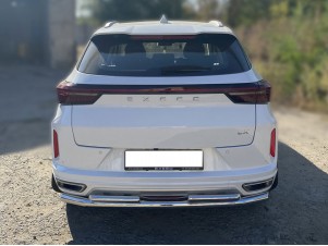 Защита заднего бампера двойная d-60+43 Технотек для Exeed LX 1.5L Turbo 2WD 2022 – н.в. CELX_3