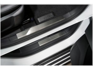 Накладки на пластиковые пороги (лист шлифованный) 4шт для Changan CS35 plus 2WD 1.5T I Рестайлинг 2021 – н.в. CHANCS35PL23-04