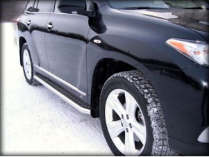 Пороги с листом d-43 для Toyota Highlander 2010-2013 HYG2010_2.1