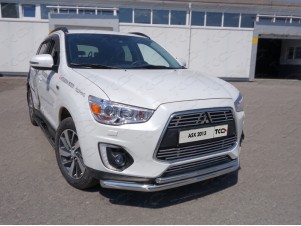 Защита передняя двойная 60-42 мм для Mitsubishi ASX № MITSASX13-02