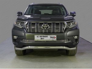 Защита переднего бампера волна 76 мм для Toyota Land Cruiser Prado 150 № TOYLC15017-17