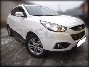 Пороги труба 60 мм для Hyundai ix-35 № HIX35_2