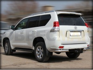 Защита задняя уголки двойные 76-43 мм длинные для Toyota Land Cruiser Prado 150 № LCPR10 4.2