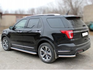 Защита заднего бампера"уголки" одинарные d-60 для Ford Explorer 2017 – н.в. FE2017_3