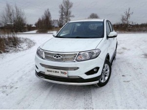 Накладка решётки радиатора средняя 12 мм для Chery Tiggo 5 № CHERTIG514-08