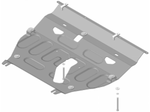 Усиленная защита картера двигателя, КПП (2 мм, сталь) для Toyota Vanguard 2007-2013, Toyota RAV4 2005-2009, 2009-2013 №72535